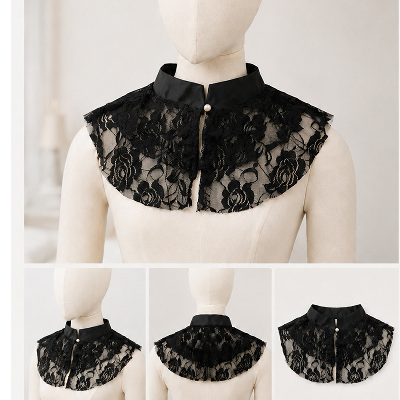 Accessories Woman - Elegante Colletto Finto in Pizzo Floreale
